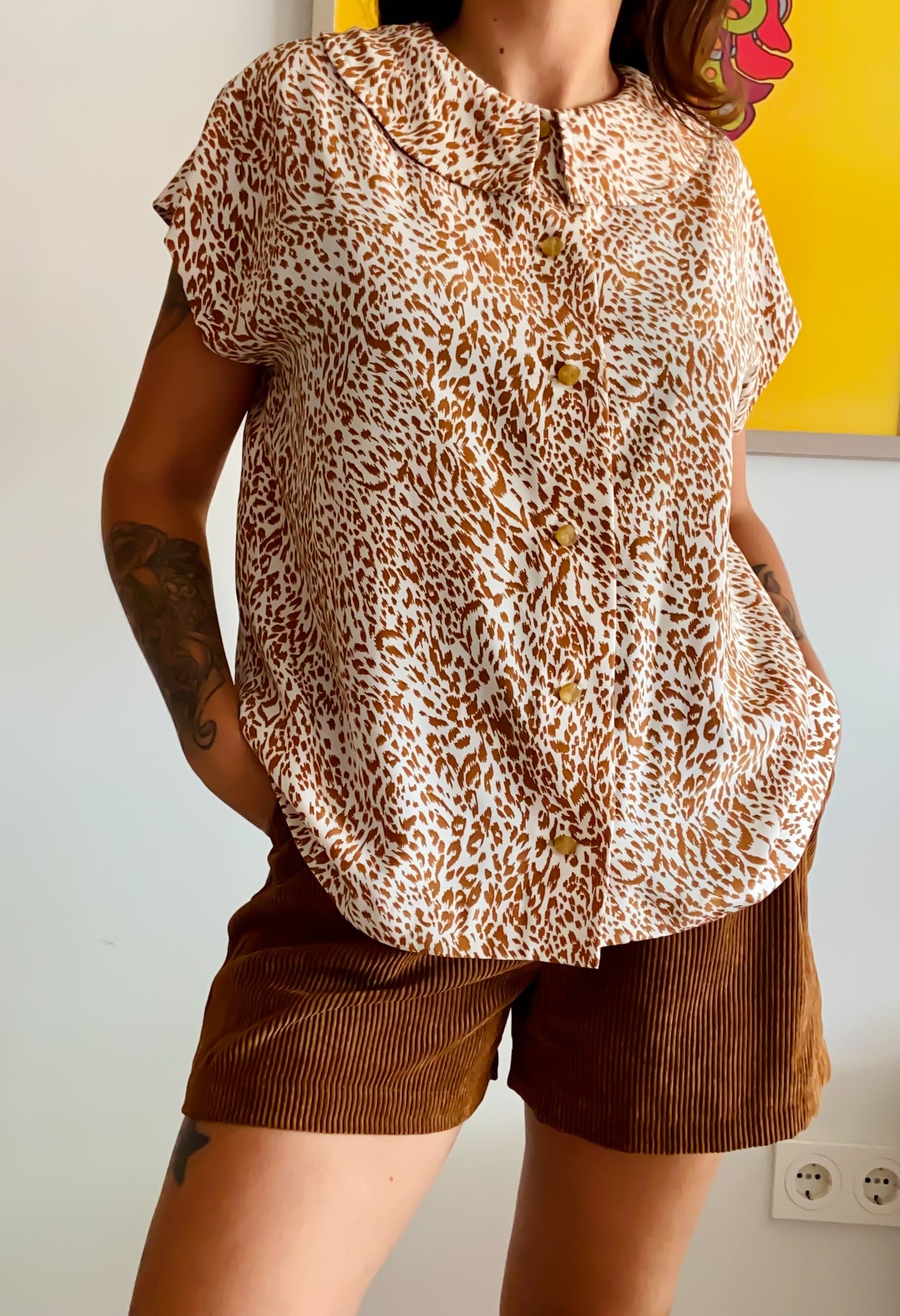 Camisa 80s Lady Leopard